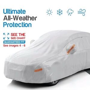 New- Car Cover Outdoor All Weather Waterproof for All Weather Car 163" to 178"